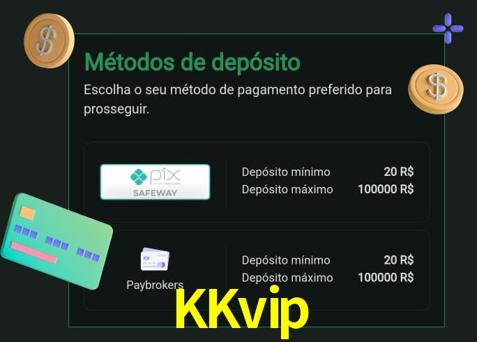 O cassino KKvip oferece uma grande variedade de métodos de pagamento